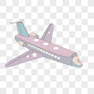 创意紫色飞机图片