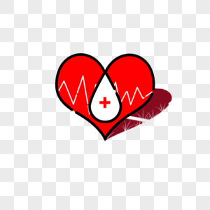 世界献血日义务献血爱心图标元素图片