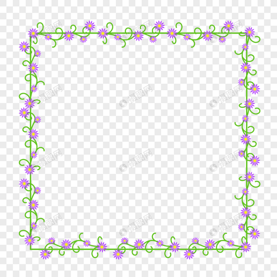 清新植物边框图片