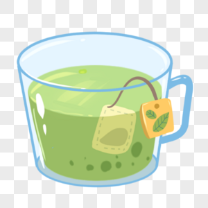 绿茶泡茶茶包高清图片