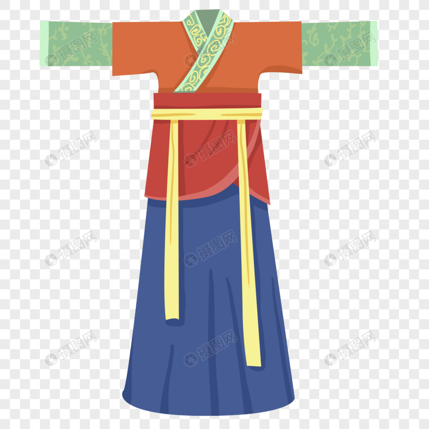 手绘古代宋朝女子服饰