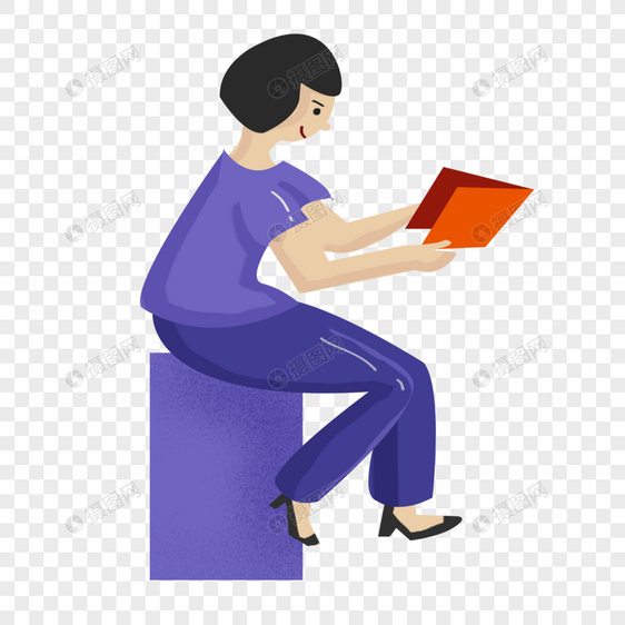读书的职场女性图片