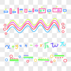 花纹彩色字符分割线图片