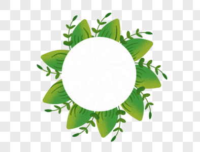 绿植花纹边框素材图片
