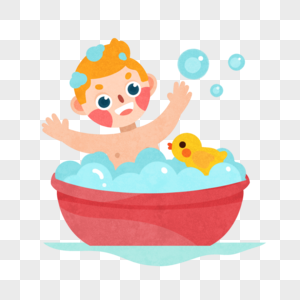 洗澡儿童安全教育日搓澡高清图片