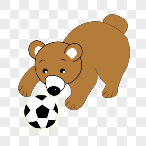玩球的熊棕熊足球熊足球高清图片
