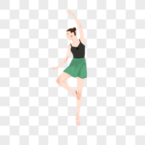 旋转的芭蕾舞女孩形象图片