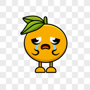 橙子伤心哭泣表情包图片