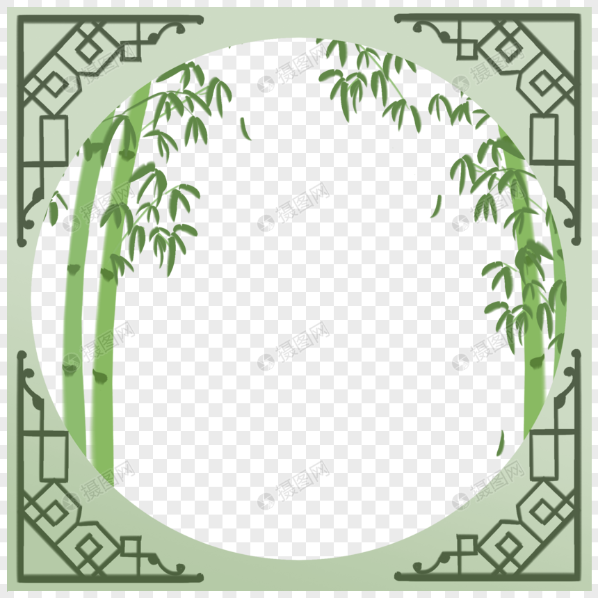 竹叶边框图片