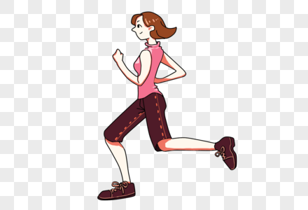 跑步的女子跑步运动高清图片