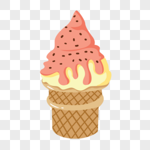 冰淇淋草莓冰激凌高清图片
