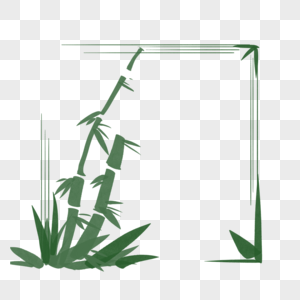 竹子竹叶边框图片