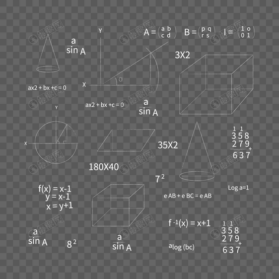 黑板体积公式底纹图片