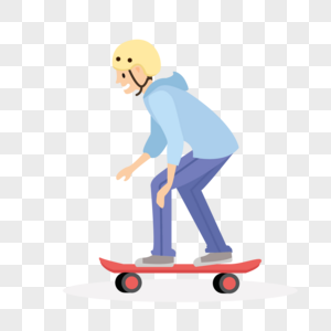 滑板的男生流汗室外高清图片