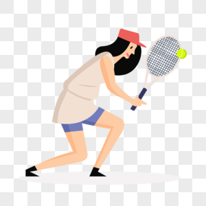 打网球的女生图片