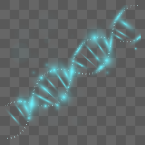 蓝色DNA分子结构高清图片