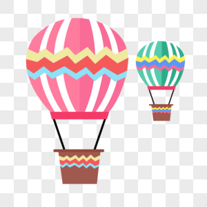 彩色热气球图片