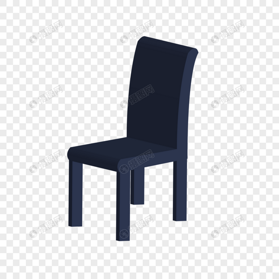 蓝色3D立体椅子图片