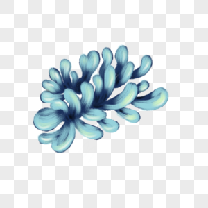 创意蓝色海洋植物图片