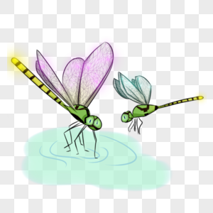 小时候的发光竹蜻蜓卡通手绘图片