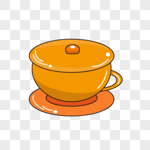 茶杯手绘三泡台高清图片