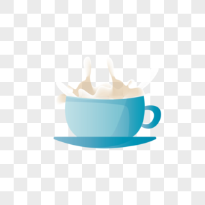 AI矢量图可爱卡通饮品咖啡溢出来的咖啡图片