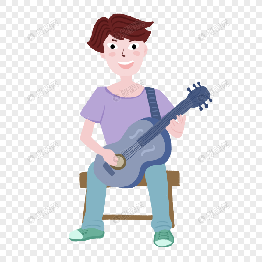 音乐节男孩弹吉他图片