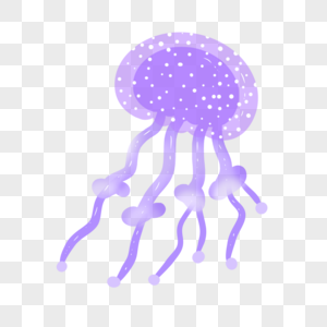 紫色水母紫色海底高清图片