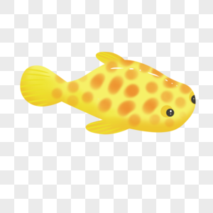 黄色斑点热带鱼图片