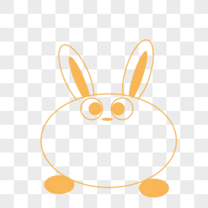 黄色小兔子气泡边框图片