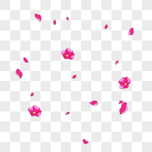 粉色花瓣漂浮元素图片