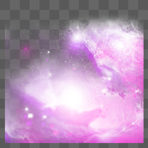 紫色星云星球光效图片