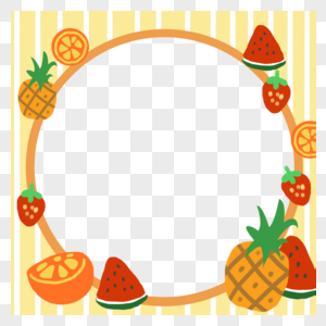 夏天水果装饰边框高清图片