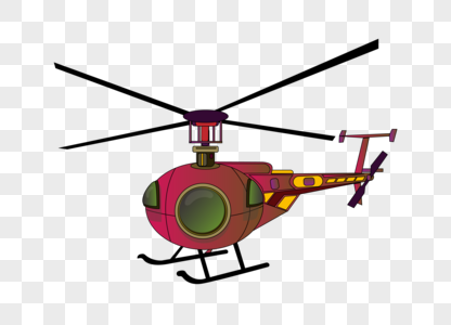 手绘卡通儿童直升飞机矢量图素材图片