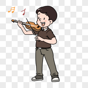 男孩拉小提琴图片