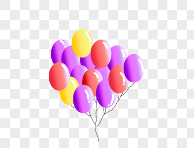彩色气球元素图片