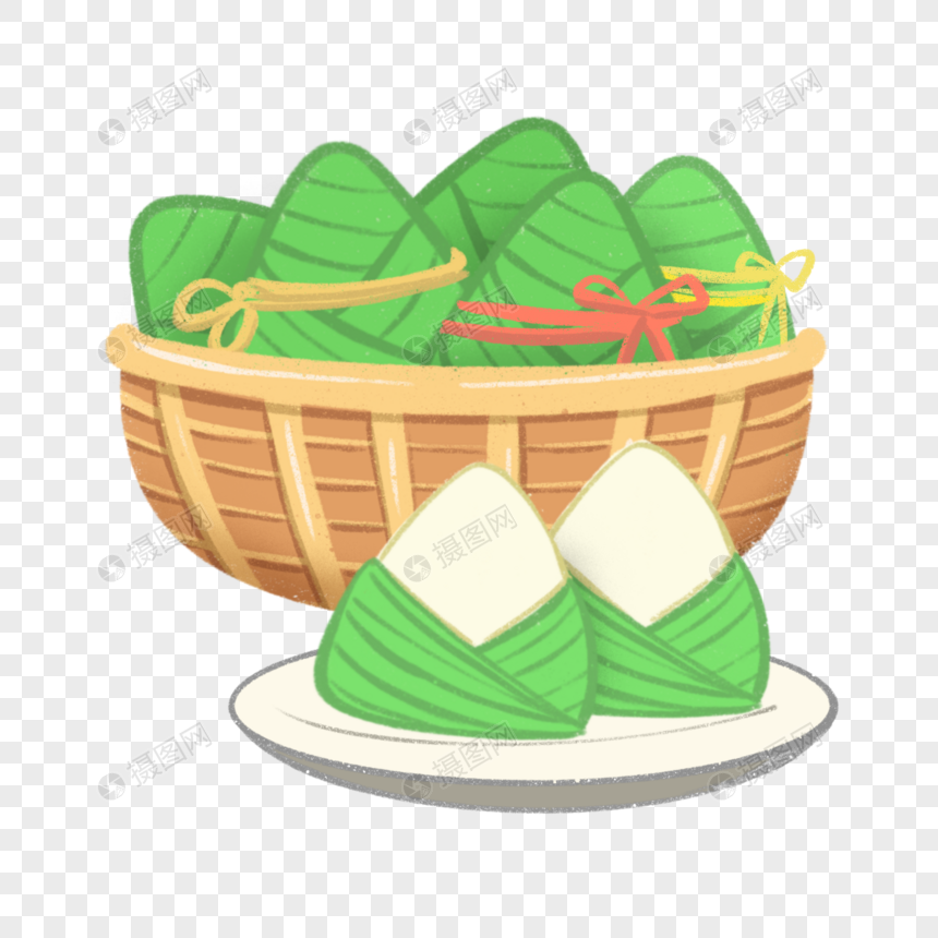 端午节一篮粽子图片