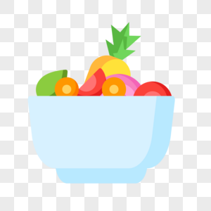 矢量水果插画蔬菜沙拉图片