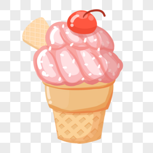 夏日甜筒冰淇淋高清图片