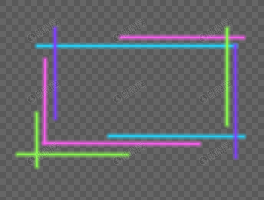 霓虹灯边框图片
