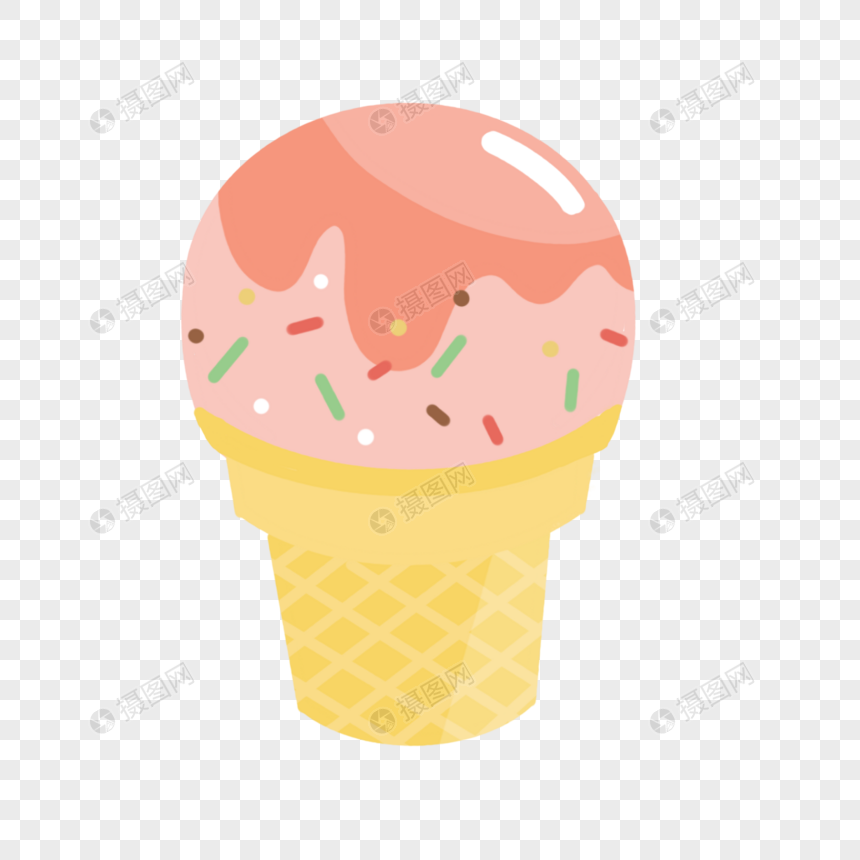 粉色冰激凌图片