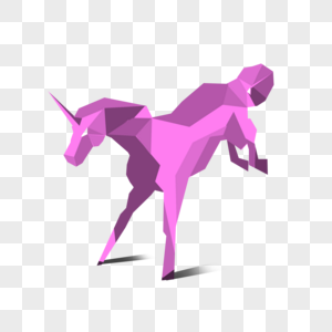 紫色独角兽马高清图片素材