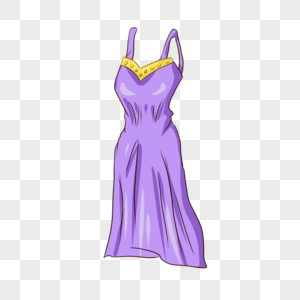 紫色连衣裙衣服吊带裙高清图片