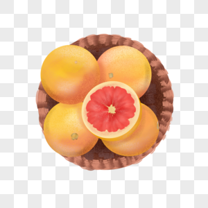 甜美营养水果竹筐红橙图片