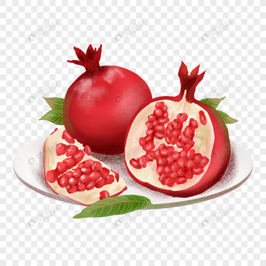新鲜甜美水果红色石榴图片