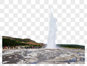 冰岛最大的间歇喷泉图片