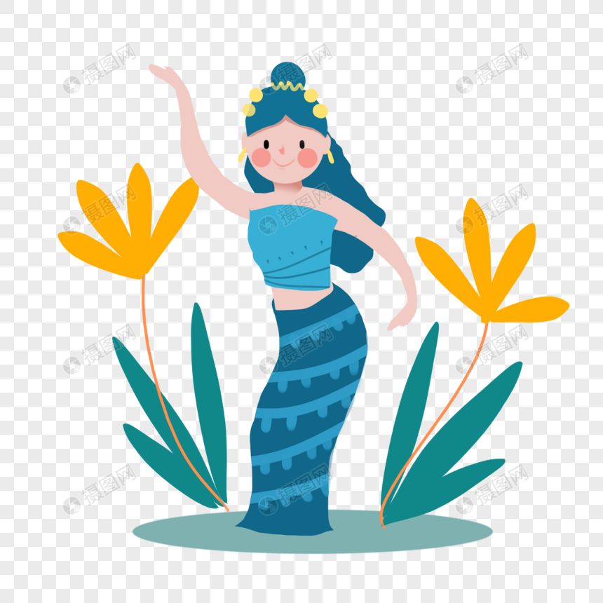 少数民族傣族少女