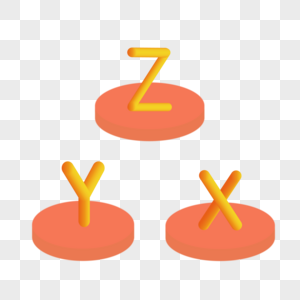 英文字母XYZ立体高清图片素材