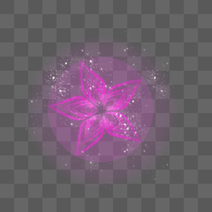 紫色花朵光效图片