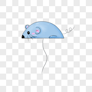 蓝色的老鼠气球图片